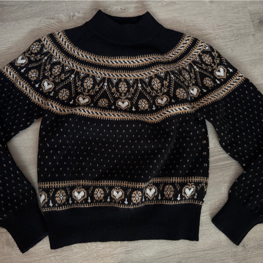 SOLD KHAITE Guy Mock Isle Neck cashmere Sweater